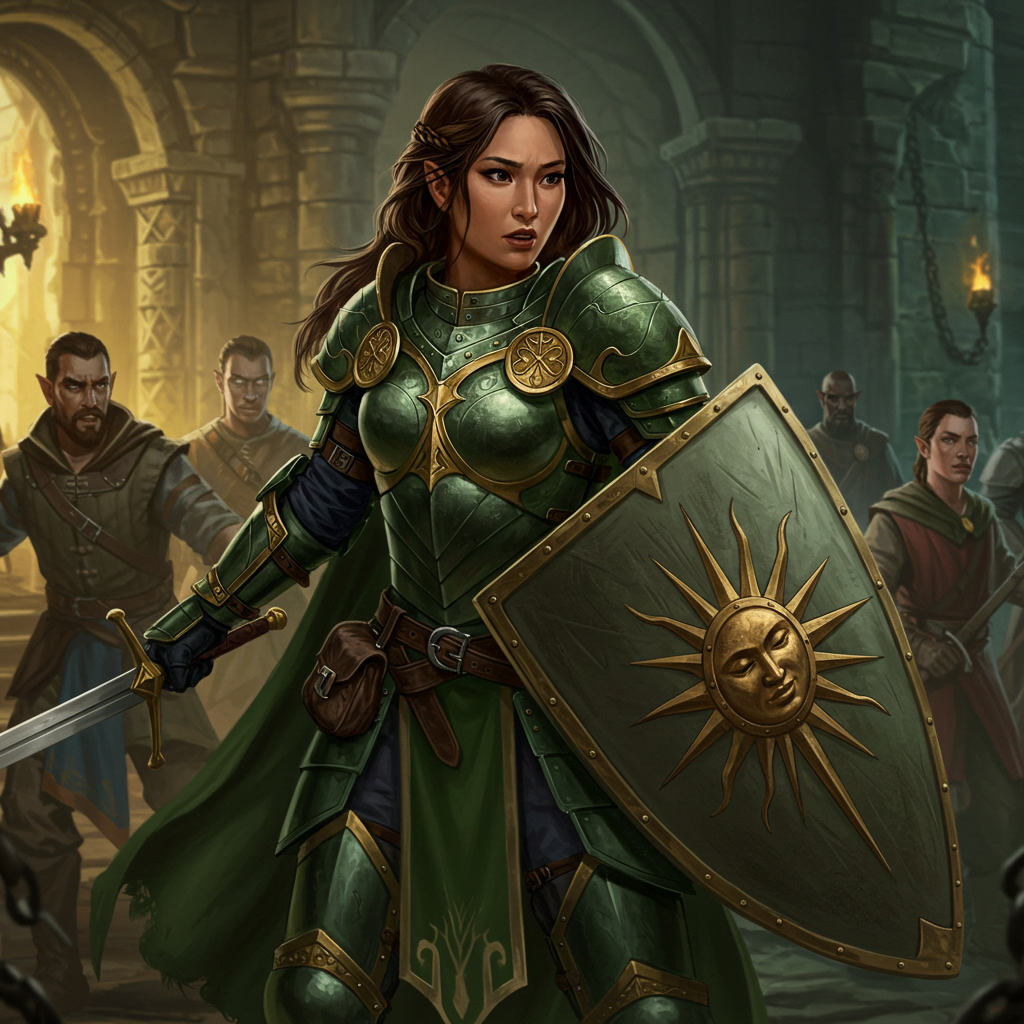 female paladin dnd adventuring party
